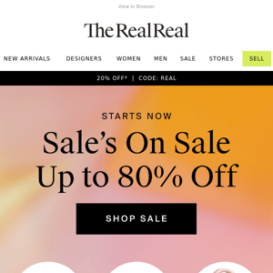 The sale’s on sale