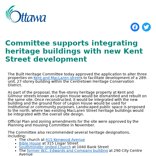 Committee supports integrating heritage buildings with new Kent Street development