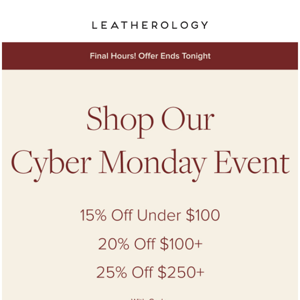 FINAL HOURS of Cyber Monday!