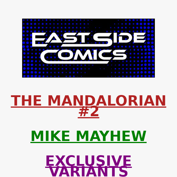 🔥 THE MANDALORIAN #2 MIKE MAYHEW VIRGIN 2-PACKS SELLING OUT FAST! 🔥 AVAILABLE NOW - LIMITED QUANTITIES!🔥