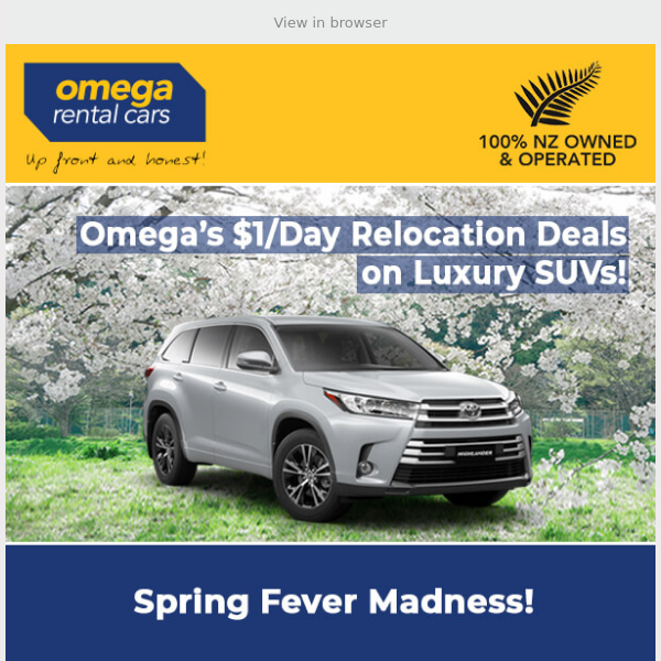 Spring Fever Madness! $1/Day Luxury SUVs