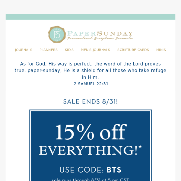 15% off Everything ends soon!