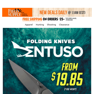 🦈 Dentuso Folding Knives from $19.85!