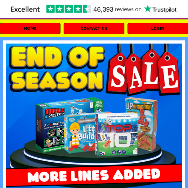 MORE LINES ADDED! End Of Season Sale With Up To 70% OFF!