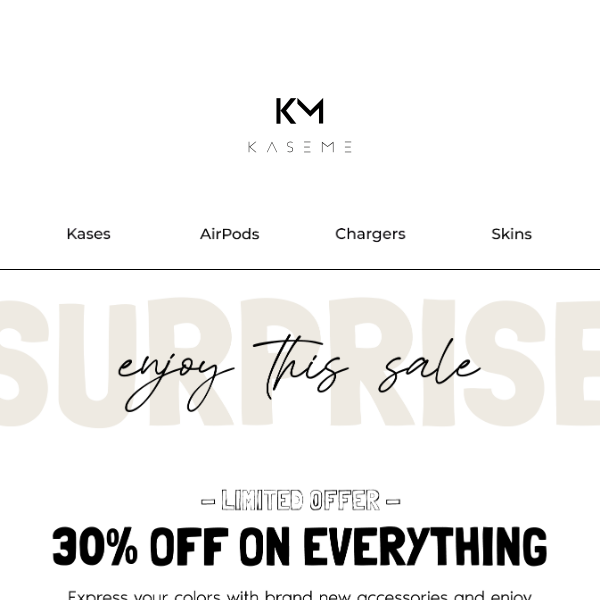 30% OFF on everythiiiiiiiing ☀️