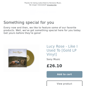 NEW! Lucy Rose - Like I Used To [Gold LP Vinyl]
