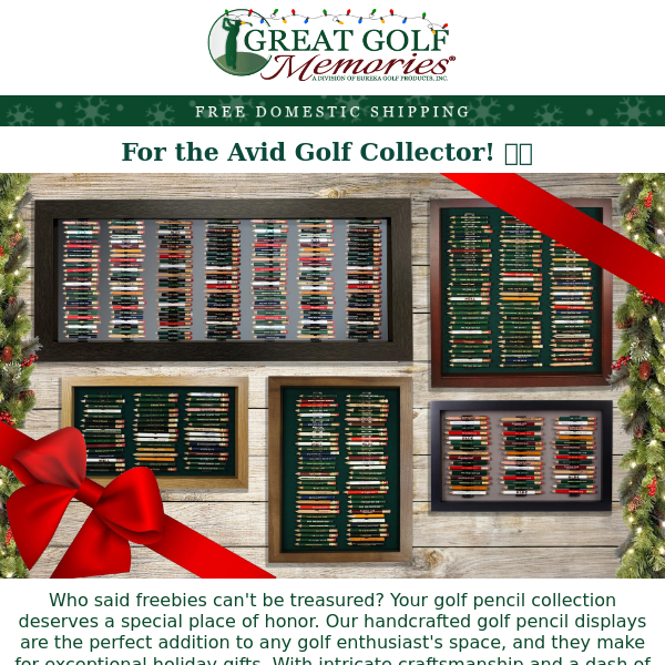 🌲 Deck the Halls with Golf Pencil Displays: A Touch of Elegance for Your Holiday! ⛳🎁