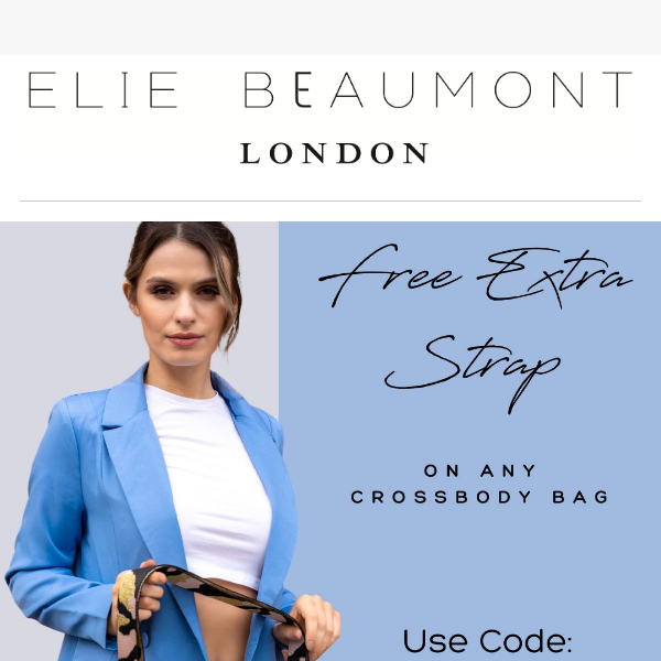 Crossbody strap - Orange Black Stripe - Elie Beaumont London