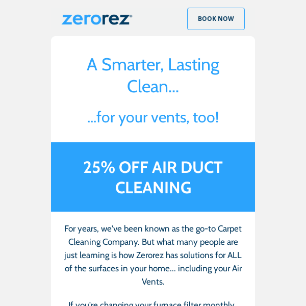 We don't just clean carpets... we clean air ducts, too!