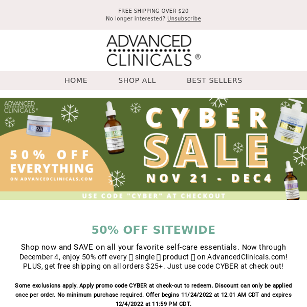 The time has come! 50% OFF All Things Advanced Clinicals