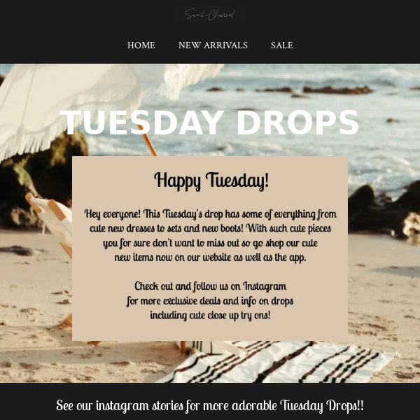 TUESDAY DROPS <3 Sand + Charcoal