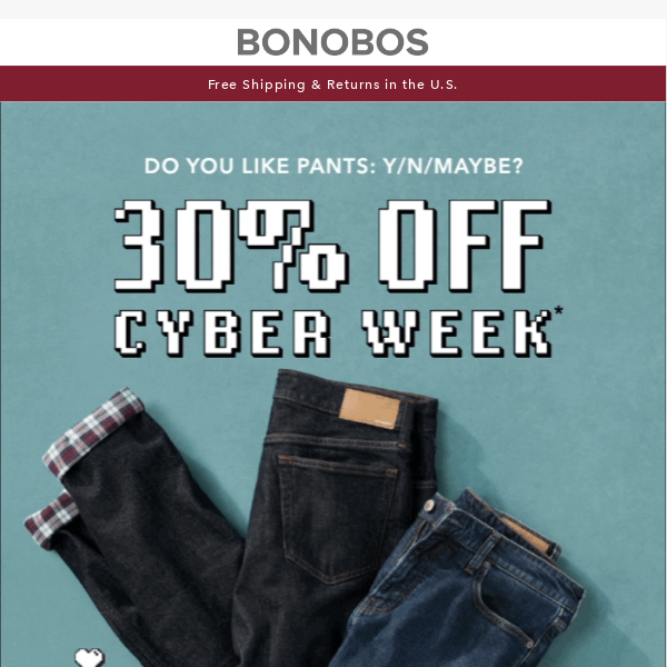 👖Get 30% Off Pants & Jeans Now👖