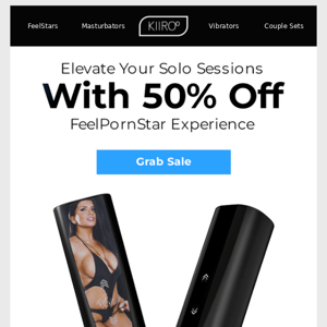 Elevate your solo sessions with 50% off 💦