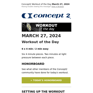 Workout of the Day: March 27, 2024