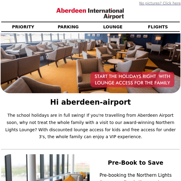 Start the holidays right with lounge access for the family Aberdeen Airport