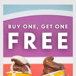 Ring in the New Year with BOGO Soft Serve!