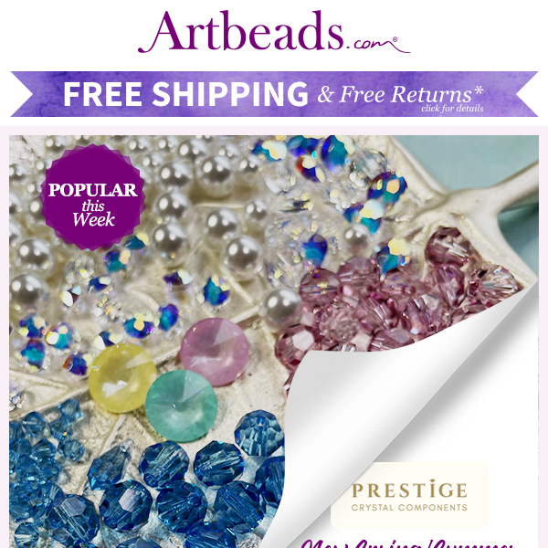 Introducing Sparkling Brilliance: NEW PRESTIGE Crystal Beads & Shapes for Your Spring/Summer Jewelry Creations!