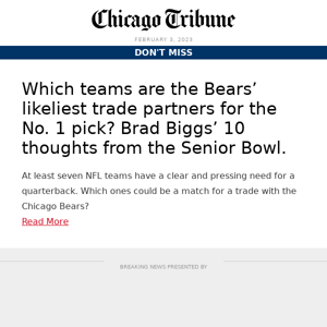 Brad Biggs’ 10 thoughts on the Bears