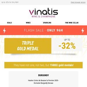 Triple Gold Medal Wines FLASH SALE!