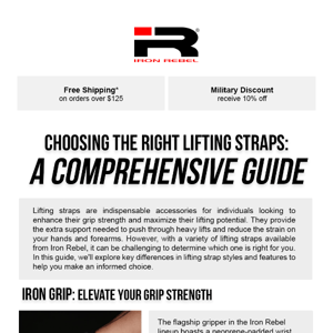 Choosing the right lifting straps: A Comprehensive Guide