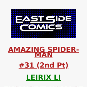 🔥 PRE-SALE TOMORROW at 5PM 🔥 AMAZING SPIDER-MAN #31 LEIRIX LI MARY JANE IS JACKPOT VARIANT 🔥 LIMITED TO 800 W/ COA🔥 WEDNESDAY (8/02) at 5PM (ET)