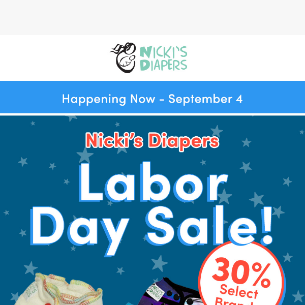 Your Favorite Diapers 30% OFF!