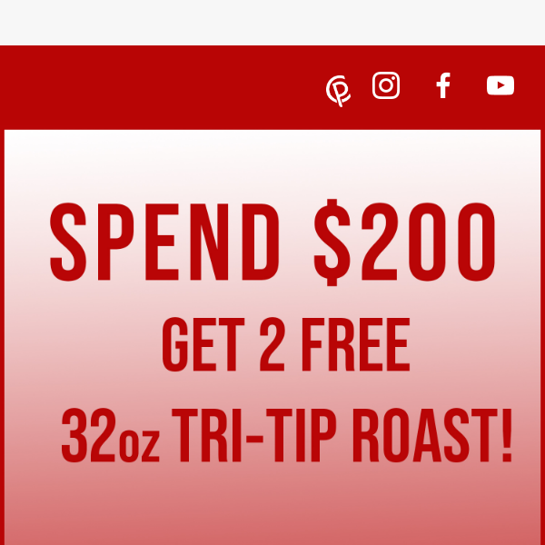 Check Sweet Deal Out! Free Juicy, Delicious Tri Tip Offer Inside!