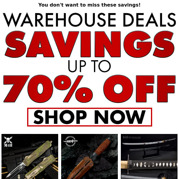 Great Finds Await in Our Warehouse Deals!