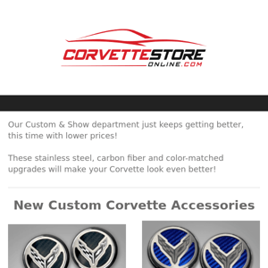 New: Lower Pricing on Custom and Show Accessories!