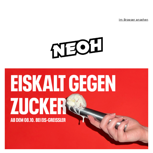 NEOH jetzt bei Eis-Greissler! 🍦