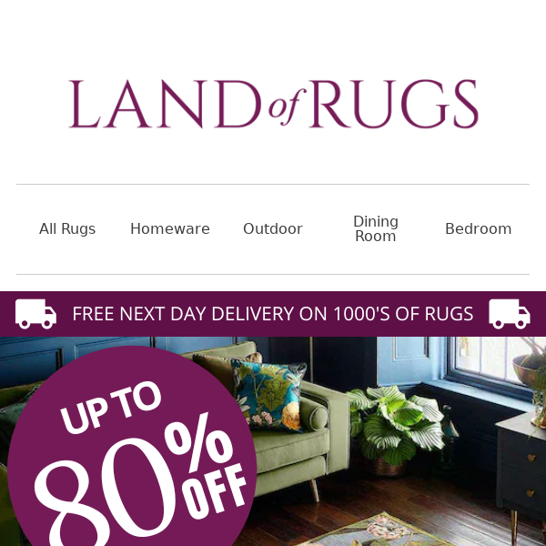 Land of Rugs UK, PayDay Sale Due to End at Midnight ⏰