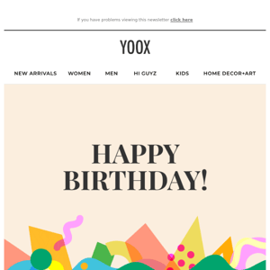 Yoox, it's your birthday!