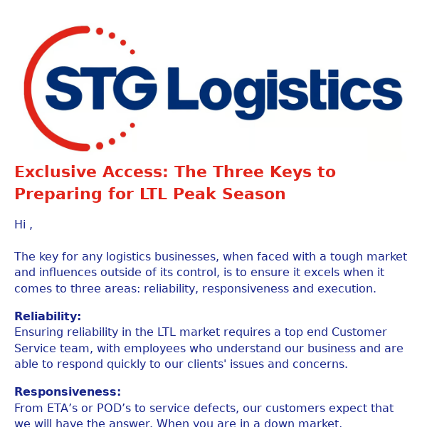 Exclusive Access: The Three Keys to Preparing for LTL Peak Season