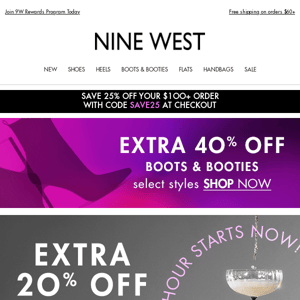 🍾 EXTRA 20% Off Sitewide + 40% Off Boots & Booties!