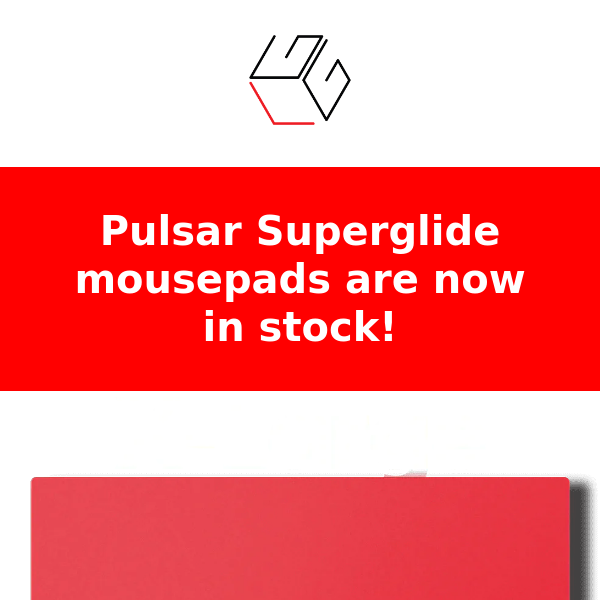 Superglide Glass Mouse Pad - XL - Red 