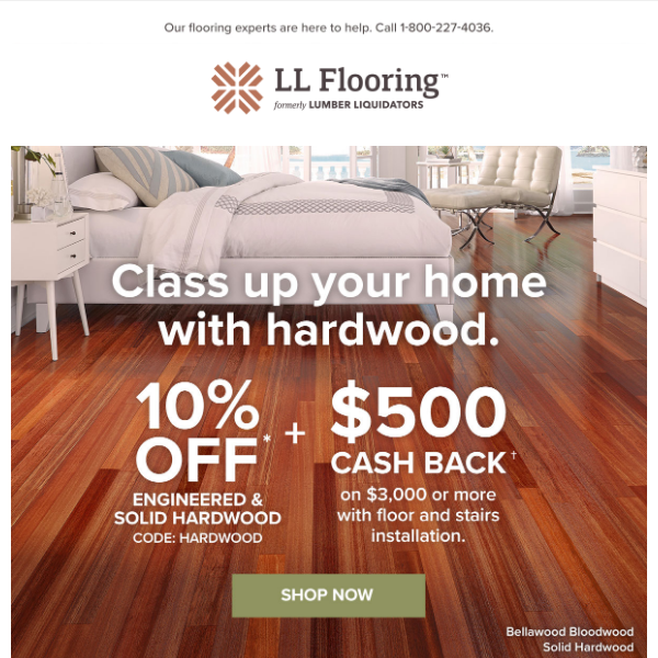 Hardwood Deals Await: 10% Off and Up to $500 Cash Back!