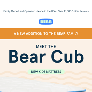 Meet The Bear Cub – Kids Mattress 🐻