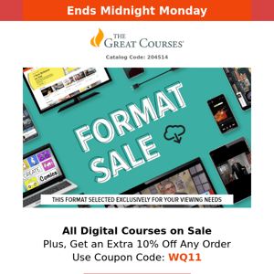 All Digital Courses on Sale Starting at $9.95 + 10% OFF