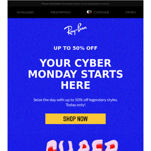 Up to 50% Off | Cyber Monday is on