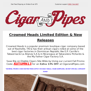 Crowned Heads 2022 Limited Editions & New Releases: Le Careme, Mule Kick, Las Calaveras & More!!