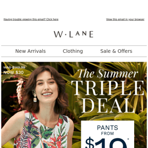 Your $19* Summer Triple Deal has Arrived!