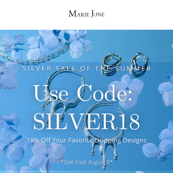 LIMITED TIME: 18% Off Your Favorite Silver Drips