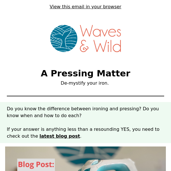 A Pressing Matter