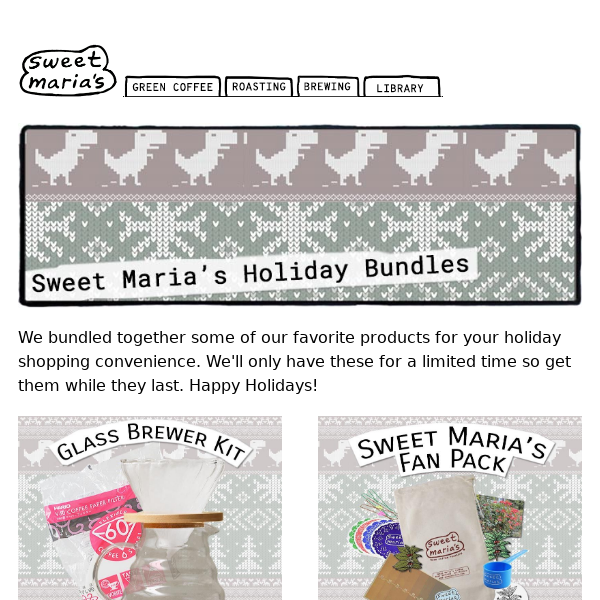 Sweet Maria's Holiday Bundles