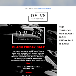 Are you ready for DPUS's Black Friday Sale?