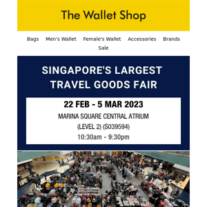 Singapore's Largest Travel Goods Sale - Starts 22 Feb at Marina Square!