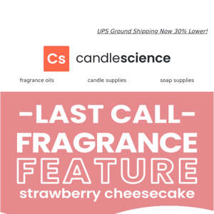 LAST CALL! 💥 25% OFF 1 oz Strawberry Cheesecake Ends Today!