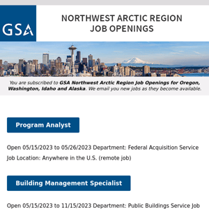 New/Current Job Opportunities in the GSA Northwest Arctic Region