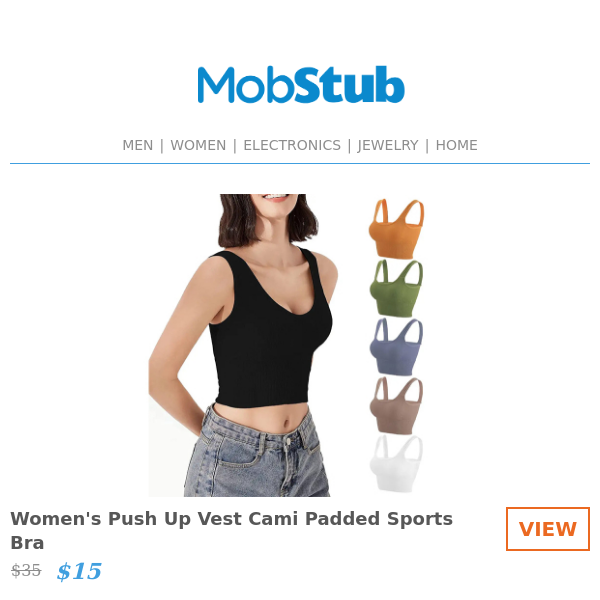 Women's Push Up Vest Cami Padded Sports Bra - ONLY $15! - SELLING OUT FAST