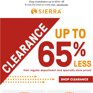 It's on: CLEARANCE